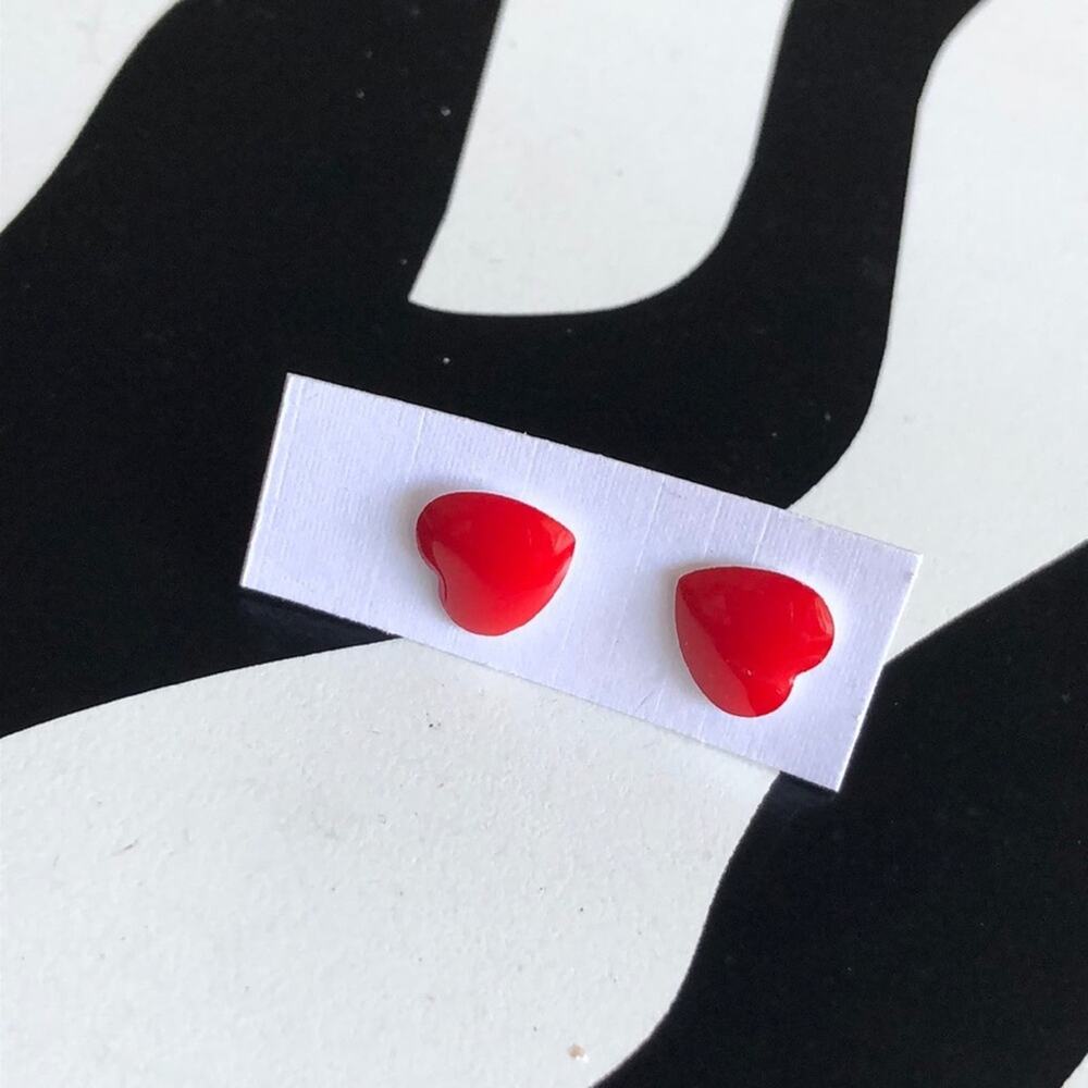 4 for $20 Red Heart Stud Earrings